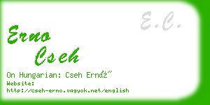 erno cseh business card